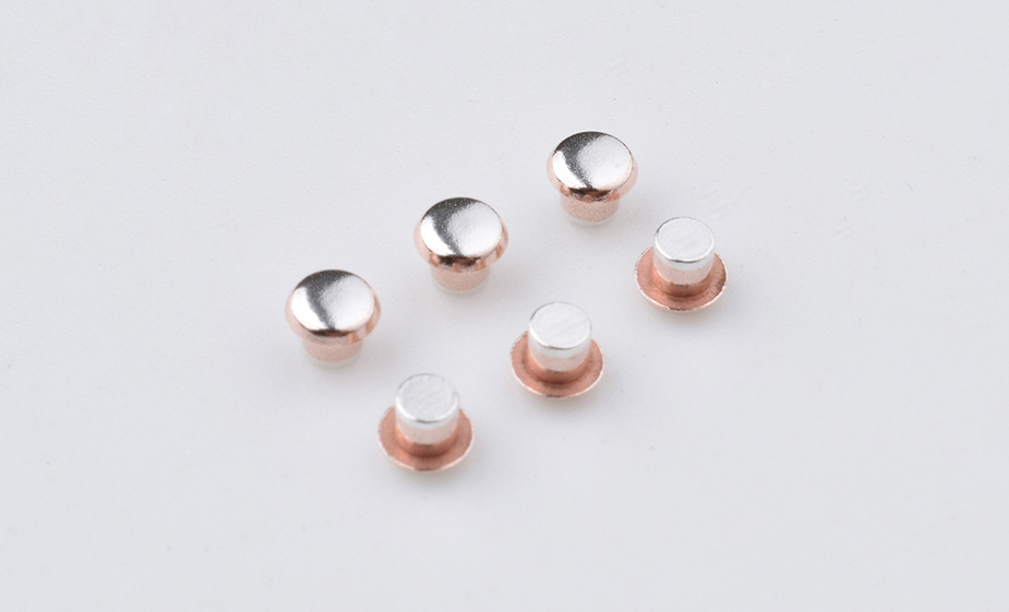Triple composite silver contact