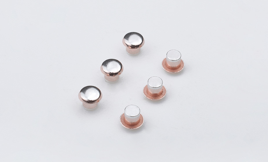 Triple composite silver contact