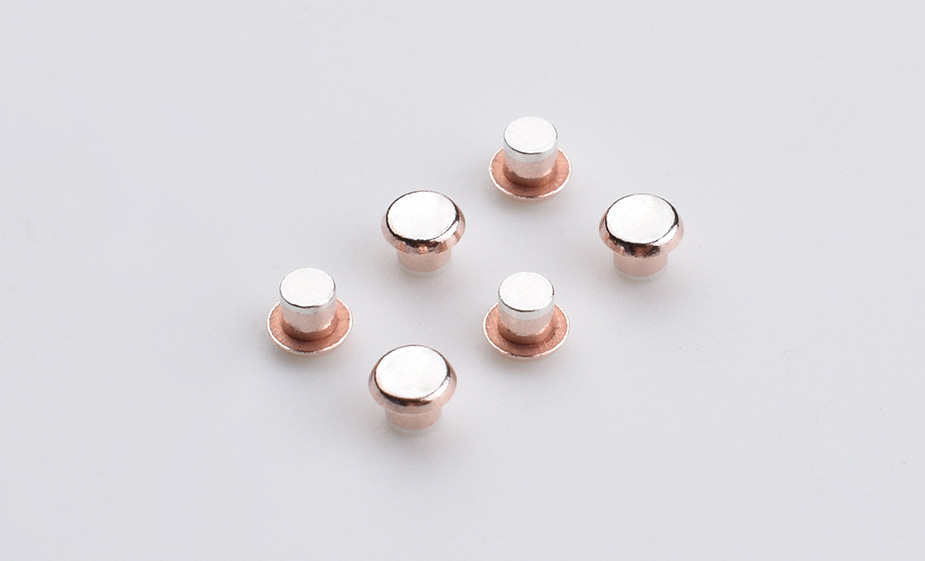 Triple composite silver contact