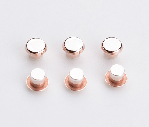 Triple composite silver contact